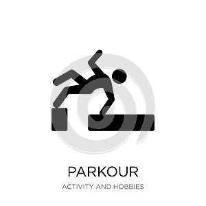 parkour icon in trendy design style. parkour icon isolated on white background. parkour vector icon simple and modern flat symbol