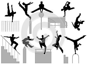 Parkour poses