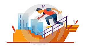 Parkour Runner Urban Obstacle Course Vector, vector design Generative AI