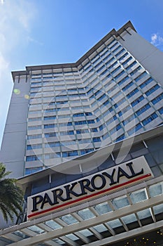 Parkroyal Hotel Building in Singapore at Kitchener Road managed by Pan Pacific Hotels Group