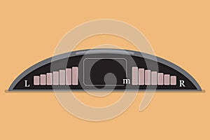 Parktronic car system in a flat design. Vector illustration