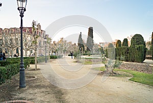 Parlamento de CataluÃÂ±a or Catalan Parliament in the Ciutadella Park in Barcelona, Spain photo