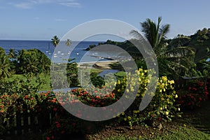 Parlatuvier bay view on the tropical Caribean island of Tobago