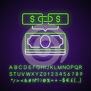 Parlay neon light icon