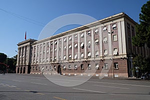 The Parliament building in Tirana photo