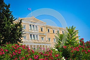 Parliament building in Athens, Greece