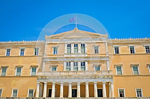 Parliament building in Athens, Greece