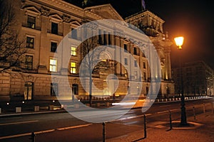 Parliament building of Berlin city at night