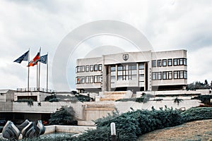 Parliament building in Bratislava, Slovakia, industrial style