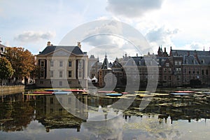 Parliament building and Mauritshuis in The Hague