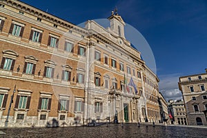 Parliament building Montecitorio palace in Rome