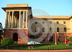Parliament building in New Delhi, India