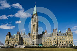 Canadian Parliament Building on Parliament Hill in Ottawa, Ontario, Canada