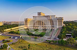 Parliament building or People`s House in Bucharest city.