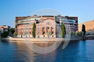 Parliament building in Stockholm, Sweden