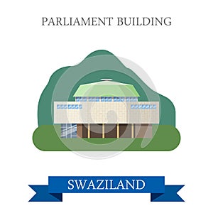 Parliament Building in Swaziland Flat web vector i photo