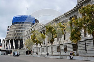 Parliament Buildings & Beehive, Wellington New Zealand.