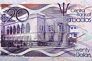 Parliament Buildings in Bridgetown from Barbadian money