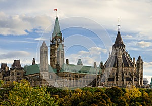 Parliament Buildings and Library in Ottawa, Canada