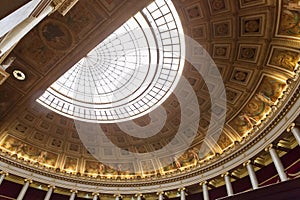 The parliament chamber of deputies at the Assemblee Nationale, Paris, France