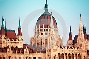 Parliament cupola in Budapest, Hungary