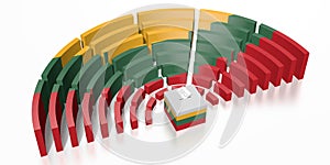 Parliament election in Lituania - 3D rendering photo