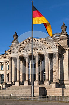 Parliament and German Flag