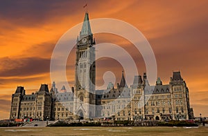 Parliament Hill of Canada Centre Block building