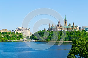 Parliament Hill in summer , Ottawa, Ontario, Canada.