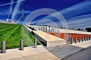 Parliament House Canberra Australia Side view