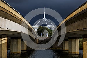 Parliament House and Commonwealth Avenue Bridge