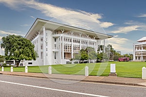 The Parliament House in the historic center of Darwin, Australia, under a beautiful sky photo