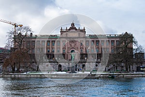 The Parliament House of Sweden in front view