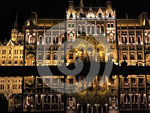 Parliament with reflection, Budapest