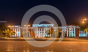 Parliament of the Republic of Tajikistan in Dushanbe at night