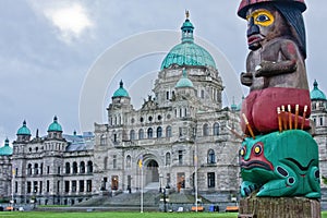 Parliament and Totem Pole