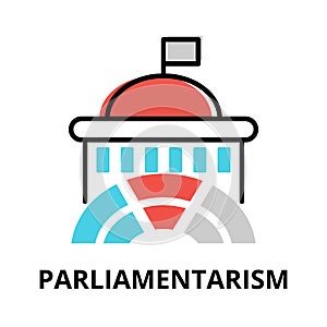 Parliamentarism icon concept, politics collection