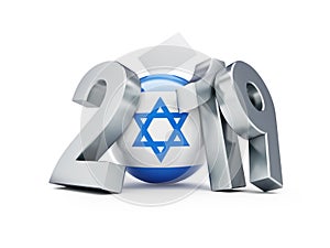 Parliamentary elections in Israel 2019 on a white background 3D illustration, 3D rendering