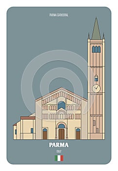 Parma cathedral, Italy. Architectural symbols of European cities