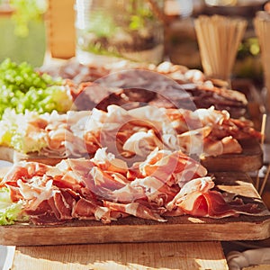 Parma ham in a banquet photo