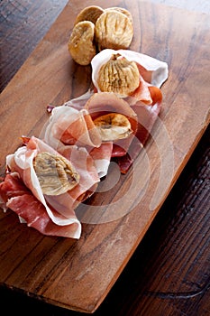 Parma ham and dried fig