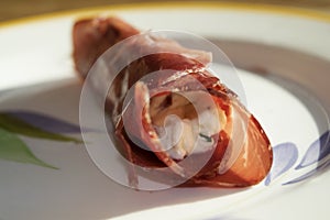 Parma ham roulade at the cheese