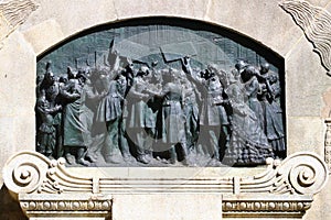 Parma, Italy, monument of Giuseppe Verdi