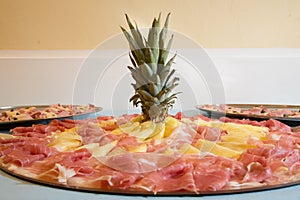 Parma`s ham with ananas