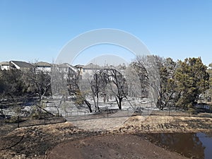 After the Parmer lane brush fire was 60 percent contained photo
