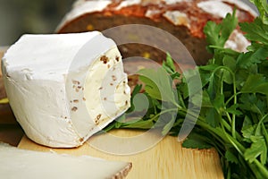 Parmesan cheeses on plate