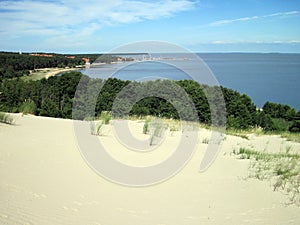 Parnidis dune and Nida town , Lithuania photo