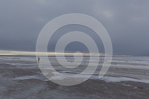 Parnu beach in winter, Estonia