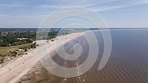 Parnu Estonia Baltic Sea Seaside Aerial drone top view