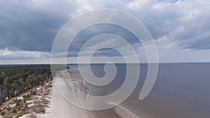 Parnu Estonia Baltic Sea Seaside Aerial drone top view